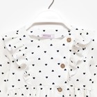 Платье для девочки с длинными рукавами MINAKU, белое, рост 104 см - фото 119327616