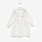 Платье для девочки с длинными рукавами MINAKU, белое, рост 110 см 9423693