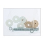 Арматура для смывных бачков "РБМ" АС-12.1, с нижним плоским донным клапаном, кнопка белая - фото 22738105