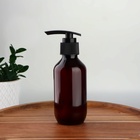 Бутылочка для хранения, с дозатором, 150 мл, цвет коричневый/чёрный (комплект 5 шт) - фото 26377176