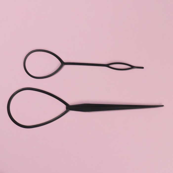 Набор крючков для создания причёски, 2 шт, цвет чёрный