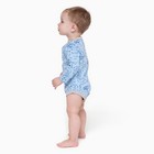 Боди для мальчика, цвет голубой, рост 68 см (3-6м) - фото 24441215