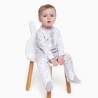 Комбинезон детский, цвет белый, рост 74 см (6-9м) - фото 23484670