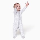 Комбинезон детский, цвет белый, рост 74 см (6-9м) - фото 23484671