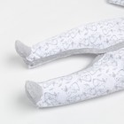 Комбинезон детский, цвет белый, рост 74 см (6-9м) - фото 23484675