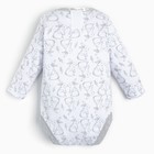 Боди детское, цвет белый, рост 56 см (0-1м) 9465302