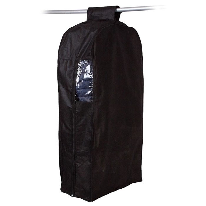 Чехол для одежды на молнии Polini Home, 60х30х120 см, цвет черный - Фото 1