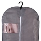 Чехол для одежды на молнии Polini Home, 60х120 см, цвет серый - Фото 3