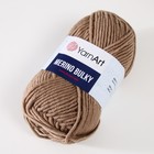 Пряжа "Merino bulky" 25% шерсть 75% акрил 100м/100гр (218 серо-бежевый) - Фото 2