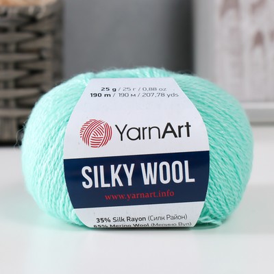 Пряжа "Silky Wool" 35% силк район, 65% мерино. вул 190м/25г (340 весна)