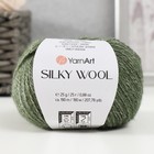 Пряжа для вязания спицами, крючком YarnArt, Silky Wool, 35% силк район, 65% мерино вул, 190 м/25г, (346 полынь) 9464944 - фото 1678861