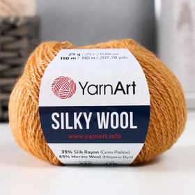 Пряжа "Silky Wool" 35% силк район, 65% мерино. вул 190м/25г (345 золото) 9464946