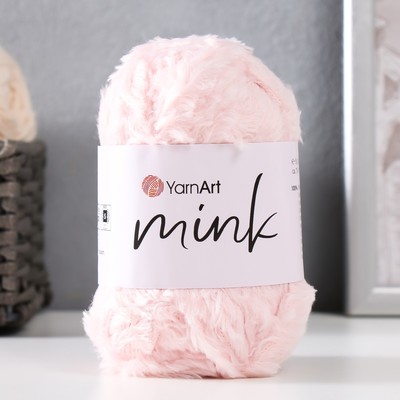 Пряжа "Mink" 100% полиамид 75м/50гр (347 св.розовый)