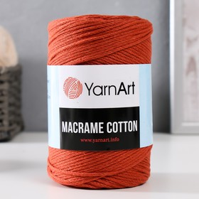 Пряжа "Macrame Cotton" 20% полиэстер, 80% хлопок 225м/250гр (785 терракот) 9464975