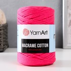 Пряжа "Macrame Cotton" 20% полиэстер, 80% хлопок 225м/250гр (803 розов.флюр) - фото 12911735