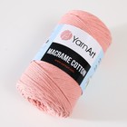 Пряжа "Macrame Cotton" 20% полиэстер, 80% хлопок 225м/250гр (767 розовая пудра) - фото 6801401