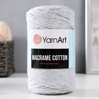 Пряжа "Macrame Cotton" 20% полиэстер, 80% хлопок 225м/250гр (756 св.серый) 9464984 - фото 10830818