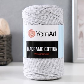 Пряжа "Macrame Cotton" 20% полиэстер, 80% хлопок 225м/250гр (756 св.серый) 9464984