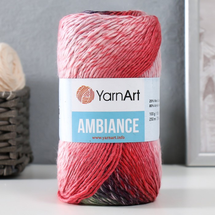 Пряжа для вязания спицами, крючком YarnArt, Ambiance, 80% акрил, 20% шерсть, 250 м/100 г, (150) - Фото 1