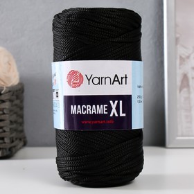 Пряжа "Macrame XL" 100% полиэстер 130м/250г (148 черный) 9465018