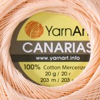 Пряжа для вязания спицами, крючком YarnArt, Canarias, 100% мерсеризованный хлопок, 203 м/20 г, (5303 бл. персик) (комплект 10 шт) - фото 31106393