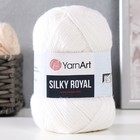 Пряжа "Silky Royal" 65% мерин.шерсть, 35% иск.шелк 140м/50г (447 белый) - фото 1284039
