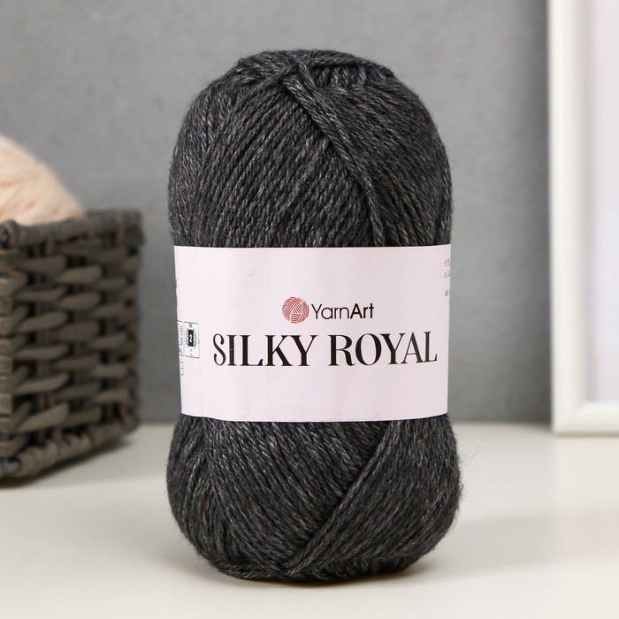 Пряжа "Silky Royal" 65% мерин.шерсть, 35% иск.шелк 140м/50г (435 моренго) - Фото 1