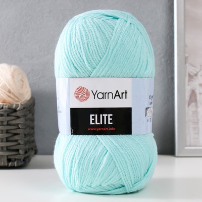 Пряжа для вязания спицами, крючком YarnArt, Elite, 100% акрил, 300 м/100 г, (856 айсберг)