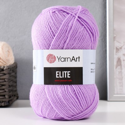 Пряжа для вязания спицами, крючком YarnArt, Elite, 100% акрил, 300 м/100 г, (223 астра)