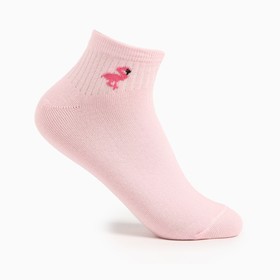 Носки женские укороченные " Фламинго", цвет светло-розовый, размер 23-25