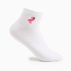 Носки женские укороченные " Фламинго", цвет белый, размер 23-25 - фото 321018148