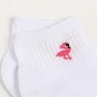 Носки женские укороченные " Фламинго", цвет белый, размер 23-25 - Фото 3