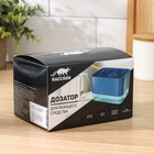 Дозатор для моющего средства с подставкой для губки Raccoon, губка в комплекте, синий - Фото 5