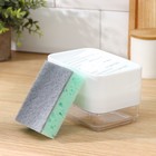 Дозатор для моющего средства с подставкой для губки Raccoon, губка в комплекте, цвет белый - Фото 2