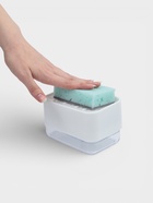 Дозатор для моющего средства с подставкой для губки Raccoon, губка в комплекте, белый - Фото 7