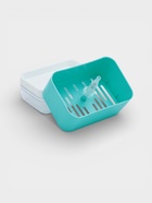 Дозатор для моющего средства с подставкой для губки Raccoon, губка в комплекте, бирюзовый - Фото 5