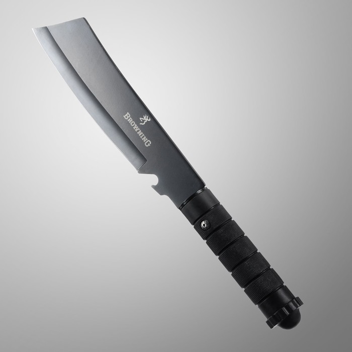 Нож-топорик "Рубеж" 25,5см, с открывалкой, клинок 135мм/3мм, черный