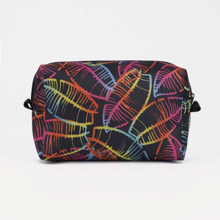 Косметичка на молнии, с подкладом, цвет чёрный/разноцветный 33037
