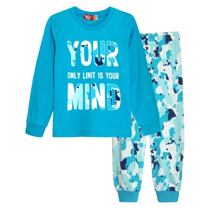 Пижама для мальчика, рост 92 см, цвет голубой