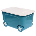 Детский ящик для игрушек COOL, на колёсах, 50 литров, цвет синий колокольчик - фото 3994214