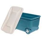 Детский ящик для игрушек COOL, на колёсах, 50 литров, цвет синий колокольчик - фото 3994217