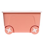 Детский ящик для игрушек COOL, на колёсах, 50 л, цвет персиковая карамель - Фото 3