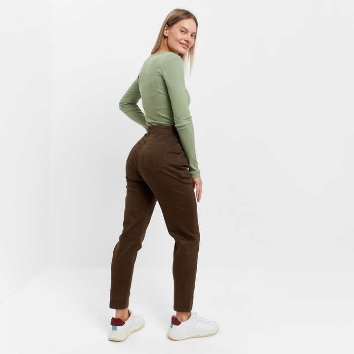 Джинсы женские, цвет хаки, размер 50 60204