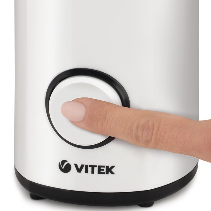 Кофемолка Vitek VT-1541 W, электрическая, ножевая, 150 Вт, 50 г, бело-чёрная - фото 51346020