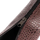 Пенал-тубус для кистей, мягкий, 255 х 65 мм, 7К27, кожзам, принт рептилия, темно-коричневый - фото 24550389