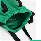 Мешок для обуви на стяжке, наружный карман,TEXTURA, цвет зелёный - Фото 6