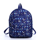 Рюкзак детский на молнии, наружный карман, цвет синий - фото 6802710