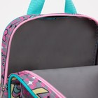 Рюкзак на молнии, наружный карман, цвет розовый - фото 9779646