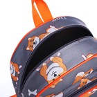 Рюкзак детский на молнии, наружный карман, цвет серый/оранжевый - фото 6802813