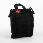 Аптечка тактическая-подсумок, 15×18 см, чёрная - Фото 3